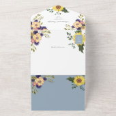 Hochzeit von Blütenblütenblütenblume All In One Einladung (Außenbereich)