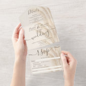 Hochzeit von Boho All In One Einladung (Abreißen)