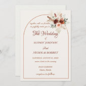 Hochzeit von Boho Einladung (Vorne/Hinten)