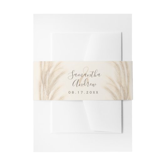 Hochzeit von Boho Einladungsbanderole (Vorderseite Beispiel)