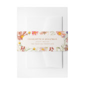 Hochzeit von Boho Floral Einladungsbanderole (Vorderseite Beispiel)