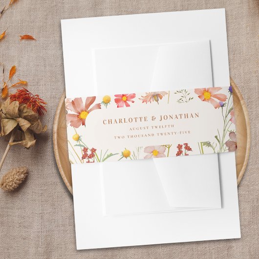 Hochzeit von Boho Floral Einladungsbanderole