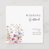 Hochzeit von Boho Floral Wildblume Begleitkarte (Vorderseite)