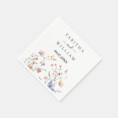 Hochzeit von Boho Floral Wildblume Serviette (Ecke)