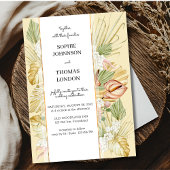 Hochzeit von Boho getrockneten Blume Einladung