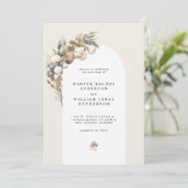 Hochzeit von Boho-Marz Einladung (Stehend Vorderseite)