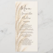 Hochzeit von Boho Menükarte (Vorderseite)