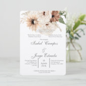 Hochzeit von Boho terracota Einladung (Stehend Vorderseite)