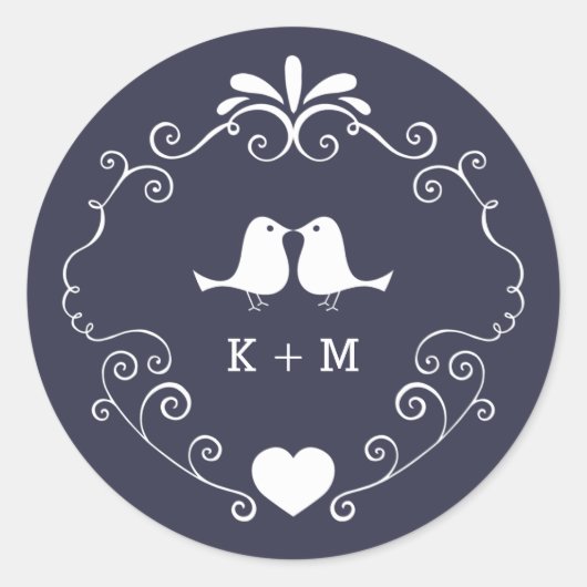 Hochzeit von Boho-Wirbel (veränderbare Hintergrund Runder Aufkleber (Vorderseite)