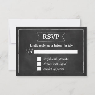 Hochzeit von Bowties und Perlen RSVP Karte