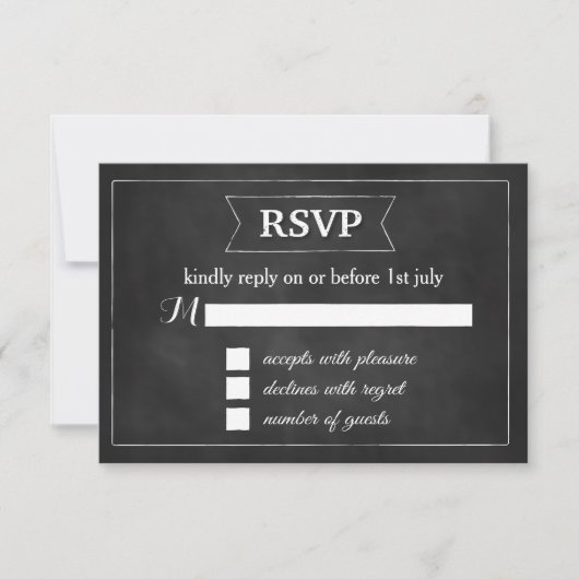 Hochzeit von Bowties und Perlen RSVP Karte (Vorderseite)