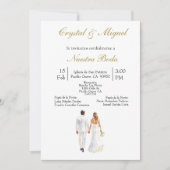 Hochzeit von Braut und Bräutigam Einladung (Vorderseite)