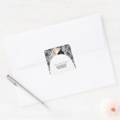 Hochzeit von Braut und Bräutigam Quadratischer Aufkleber (Umschlag)