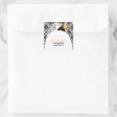 Hochzeit von Braut und Bräutigam Quadratischer Aufkleber (Tasche)
