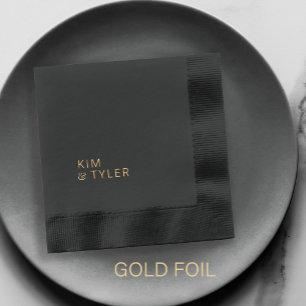 Hochzeit von Braut und Bräutigam Servietten Mit Folie