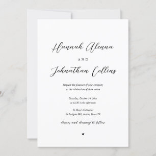 Hochzeit von Braut und Groom Einladung