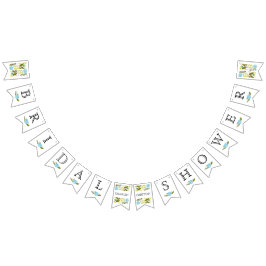 Hochzeit von Brautparty aqua und Wilden Blume Wimpelkette