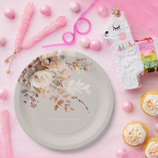 Hochzeit von Brautparty mit Wasserfarben Pappteller (Party)