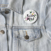 Hochzeit von Bridesmaid Pink Floral Button (Beispiel)
