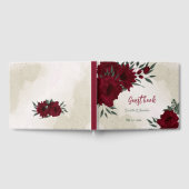 Hochzeit von Burgund Blume Gästebuch (Voll)