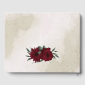 Hochzeit von Burgund Blume Gästebuch (Rückseite)