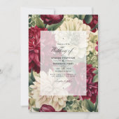 Hochzeit von Burgund, Elfenbeinküste und Grüner Wa Einladung (Vorderseite)