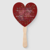 Hochzeit von Burgund Peony und Blue Rose Fächer (Rückseite)