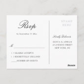 Hochzeit von Burgund und Marine Postkarte (Rückseite)