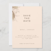 Hochzeit von Creamy Pampas Save The Date (Rückseite)