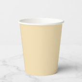 Hochzeit von Creme und Sand am Strand Pappbecher (Rückseite)