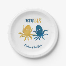 Hochzeit von Custom Funny Navy und Gold Ocean Octo