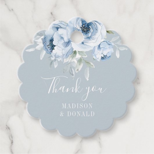 Hochzeit von Edelblumen Geschenkanhänger (Vorderseite)