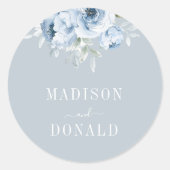 Hochzeit von Edelblumen Runder Aufkleber (Vorderseite)