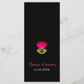 Hochzeit von Elegant Menükarte (Rückseite)