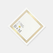 Hochzeit von Elegant Napkins (Namen und Initialen) Serviette (Ecke)