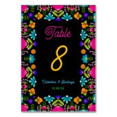 Hochzeit von Elegant Tischnummer (Vorderseite)