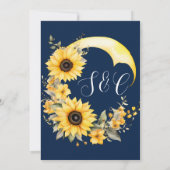 Hochzeit von eleganten, marinen, rustikalen Sonnen Einladung (Rückseite)