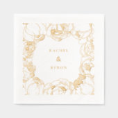 Hochzeit von Eleganten Servietten Mit Folie (Vorderseite)