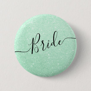 Hochzeit von eleganten und modernen Minzgrün-Glit Button