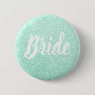 Hochzeit von eleganten und modernen Minzgrün-Glitz Button