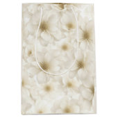 Hochzeit von Elfenbein Abstrakt Mittlere Geschenktüte (Vorderseite)