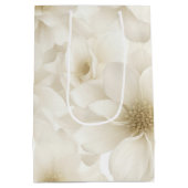 Hochzeit von Elfenbein Abstrakt Mittlere Geschenktüte (Rückseite)