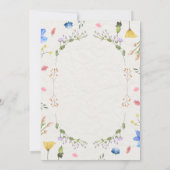 Hochzeit von Elfenbein-Blume Einladung (Rückseite)