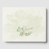 Hochzeit von Elfenbein-Blume Gästebuch (Rückseite)