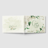 Hochzeit von Elfenbein-Blume Gästebuch (Voll)