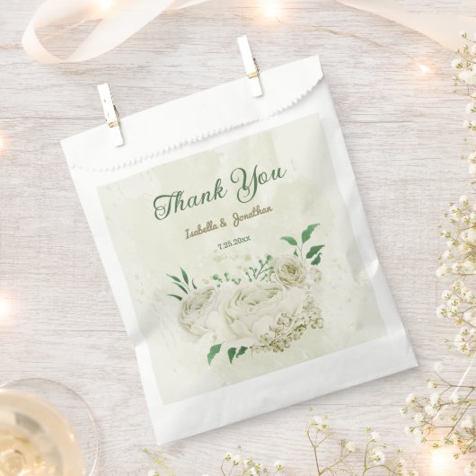 Hochzeit von Elfenbein-Blume Geschenktütchen (Ausgeschnitten)
