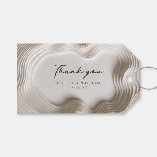 Hochzeit von Elfenbein Geschenkanhänger (Vorderseite (Horizontal))