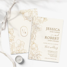 Hochzeit von Elfenbein Gold