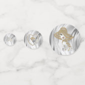 Hochzeit von Elfenbein, Grün, Blau, Gold, Seide un Konfetti (Vorderseiten)