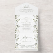 Hochzeit von Elfenbein und Elfenbeinküche All In One Einladung (Innen Boden)